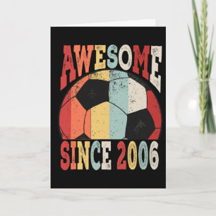 Tarjeta Cumpleaños Vintage 13 Fútbol Increíble Desde 2006 