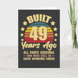 Tarjeta Cumpleaños Vintage 49 Construido Hace 49 Años Dive