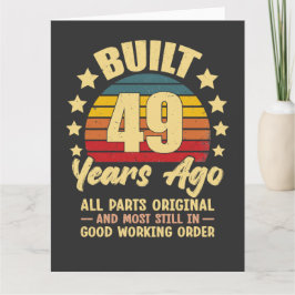 Tarjeta Cumpleaños Vintage 49 Construido Hace 49 Años Dive