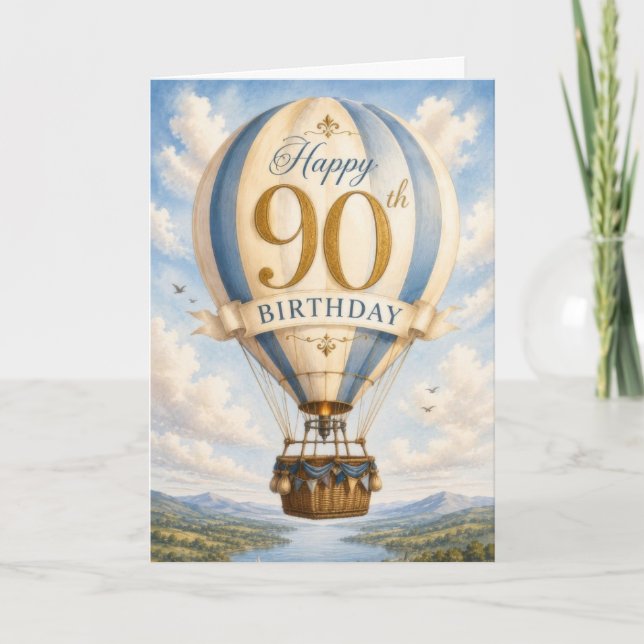 Tarjeta Cumpleaños Vintage 90 (Anverso)