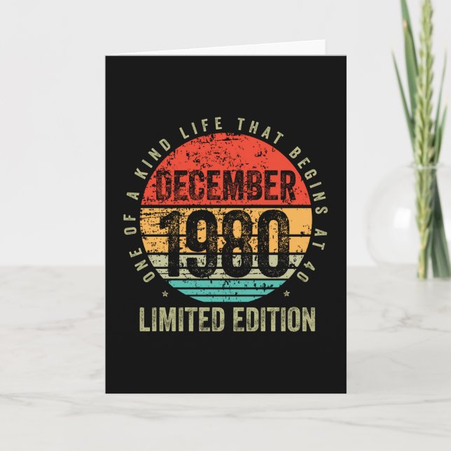 Tarjeta Cumpleaños - Vintage Diciembre 1980 (Anverso)