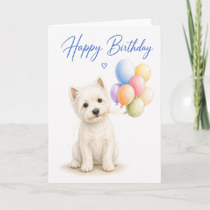 Tarjeta Cumpleaños West Highland White
