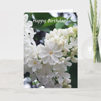 Tarjeta Cumpleaños White Lilac