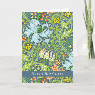 Tarjeta Cumpleaños William Morris Golden Lily 1899 CC1227