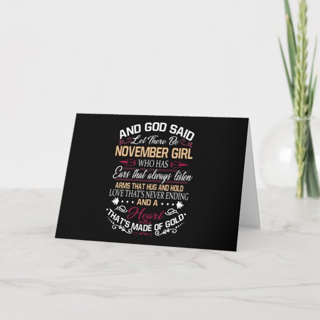 Tarjeta Cumpleaños | Y Dios dijo que hubiera una chica de  (Anverso)