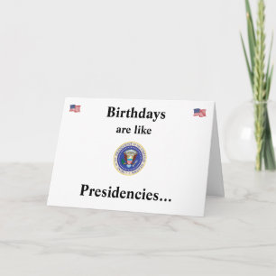 Tarjeta Cumpleaños y presidentes