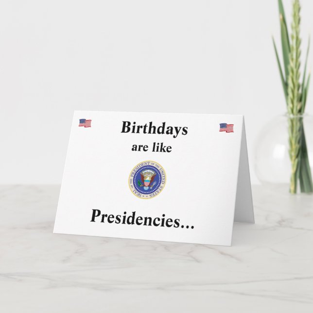 Tarjeta Cumpleaños y presidentes (Anverso)