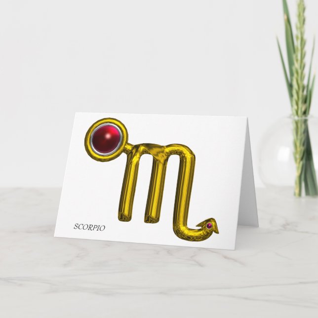 Tarjeta Cumpleaños Zodiacal ESCORPIO (Anverso)