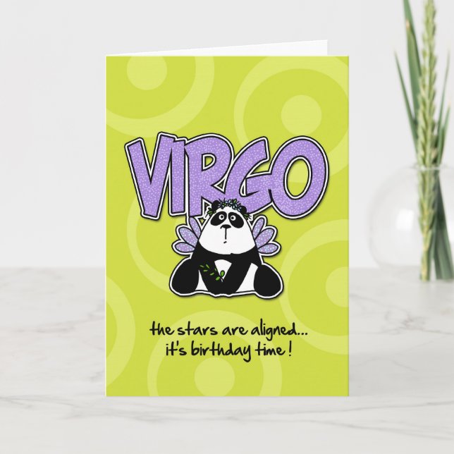 Tarjeta Cumpleaños zodiaco - Virgo (Anverso)