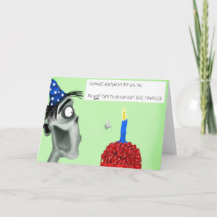 Tarjeta cumpleaños zombi