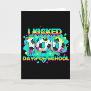 Tarjeta Cumplí 100 Días De Colegio Chicos De Fútbol Divert