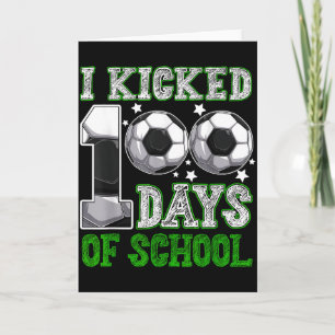 Tarjeta Cumplí 100 Días De Colegio Drip De Fútbol Divertid