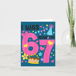 Tarjeta Cumplí 6 Ahora Tengo 7 Años Cumpleaños 7 Niños Div