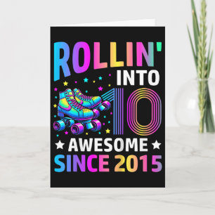 Tarjeta Cumpliendo 10 años Patines Gif Cumpleaños 10