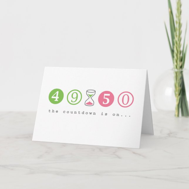 Tarjeta Cumpliendo 50 años (Anverso)