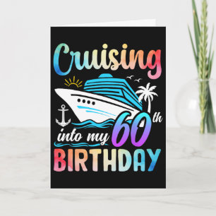 Tarjeta Cumpliendo 60 años Crucero de cumpleaños 60 años