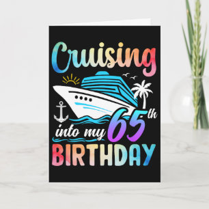 Tarjeta Cumpliendo 65 años Crucero de cumpleaños 65 años