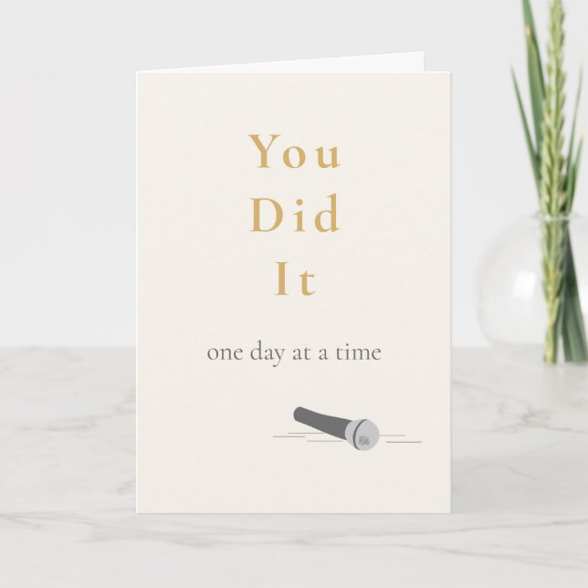 Tarjeta Cumpliste Un Año de Sobriedad (Anverso)