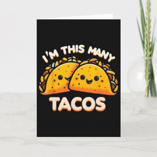 Tarjeta Cumplo tantos tacos años martes de cumpleaños cinc
