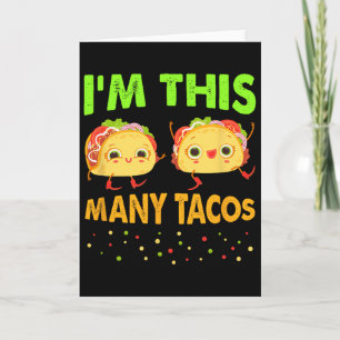 Tarjeta Cumplo tantos tacos segundo cumpleaños martes Cinc