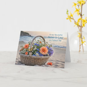 Tarjeta Cuñada Feliz Día de las Madres con Canasta 