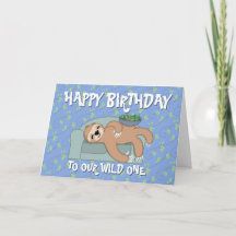 Cunte Sloth Lazy Tropical Jungle Animal Cumpleaños