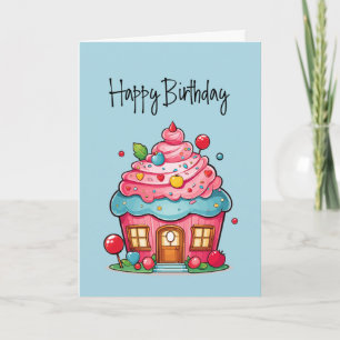 Tarjeta Cupacke Home Client Happy Birday Card