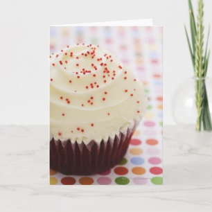 Tarjeta Cupcake con sprinkles