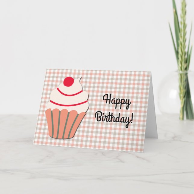Tarjeta Cupcake Cupakes Art Birday Card (Anverso)