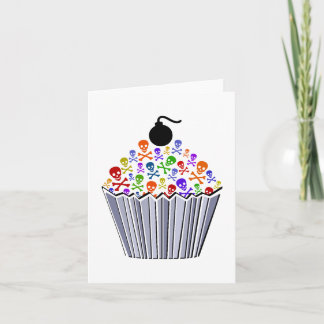Tarjeta Cupcake de cráneo