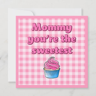 Tarjeta Cupcake Rosa Más Dulce