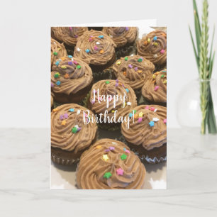 Tarjeta Cupcakes de chocolate de cumpleaños