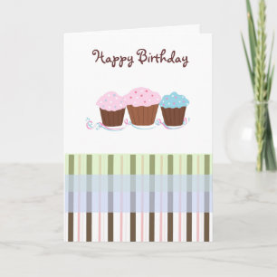 Tarjeta Cupcakes de cumpleaños
