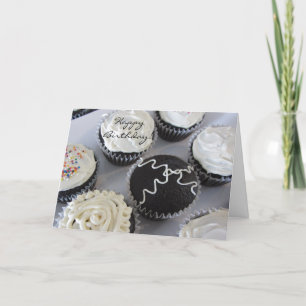 Tarjeta Cupcakes de Cumpleaños Elegantes