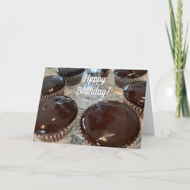 Tarjeta Cupcakes de Ganache de Chocolate (Anverso)