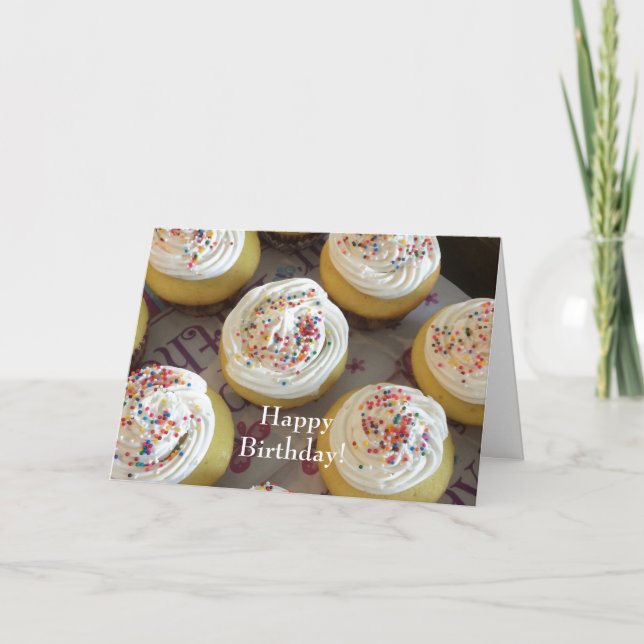 Tarjeta Cupcakes Decadentes Para Tu Cumpleaños (Anverso)
