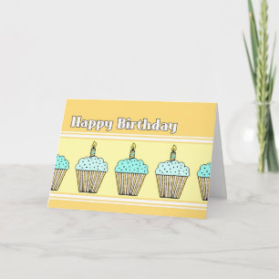 Tarjeta Cupcakes Happy Birday Card