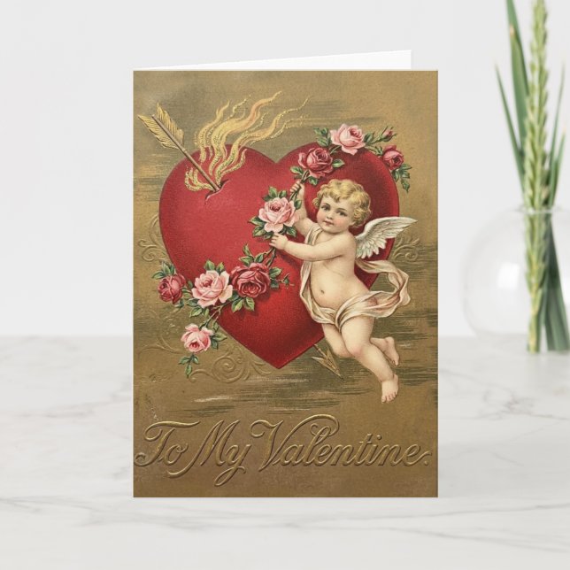 Tarjeta Cupid Heart Valentine Card (Anverso)