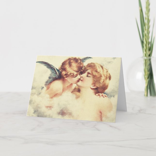 Tarjeta Cupid y beso de la psique (Anverso)