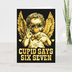 Tarjeta Cupido Dice Seis Siete Divertido San Valentín 67 M