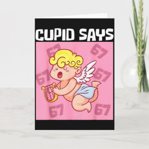 Tarjeta Cúpido Divertido Dice 67 Seis Siete San Valentín 6