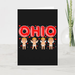 Tarjeta Cúpido Divertido Ohio Fiesta del Medio Oeste O-h-i
