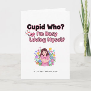 Tarjeta Cupido Quién? Divertido Día de San Valentín Amándo