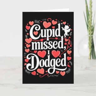 Tarjeta Cupido se perdió me esquivé Anti Día de San Valent