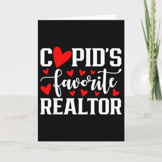 Tarjeta Cupid's Favorite Realtor Cute Heart Valentine's Da
