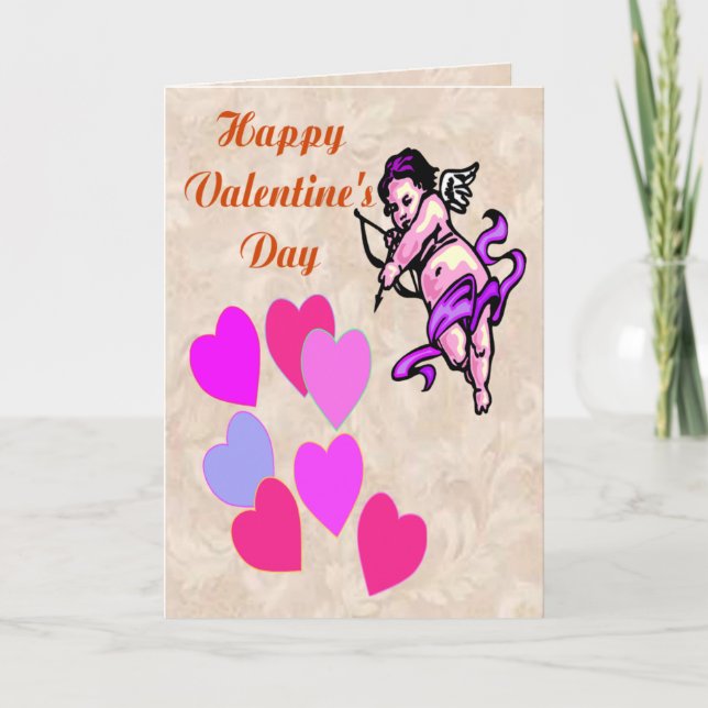 Tarjeta Cupids Heart Valentine (Anverso)