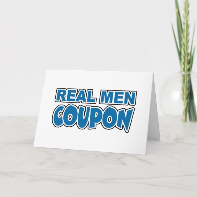 Tarjeta Cupón de hombres reales (Anverso)