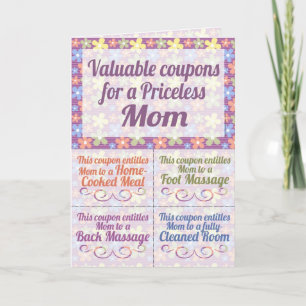Tarjeta Cupones del Día de la Madre