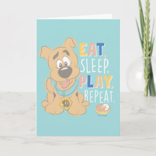 Tarjeta Cuppy Scooby-Doo "Come, duerme, juega, repite"