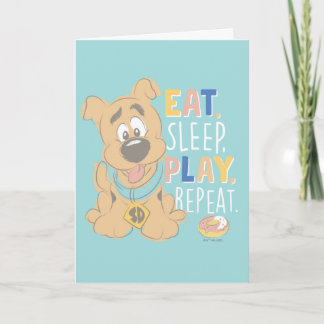 Tarjeta Cuppy Scooby-Doo "Come, duerme, juega, repite"